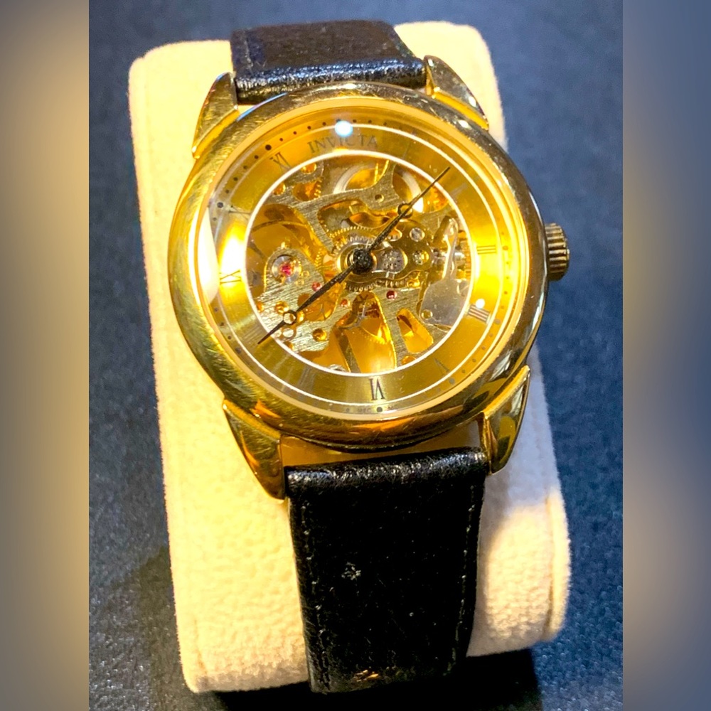 Invicta Gold Rare hard to find Mechanical Skeletonized Watch